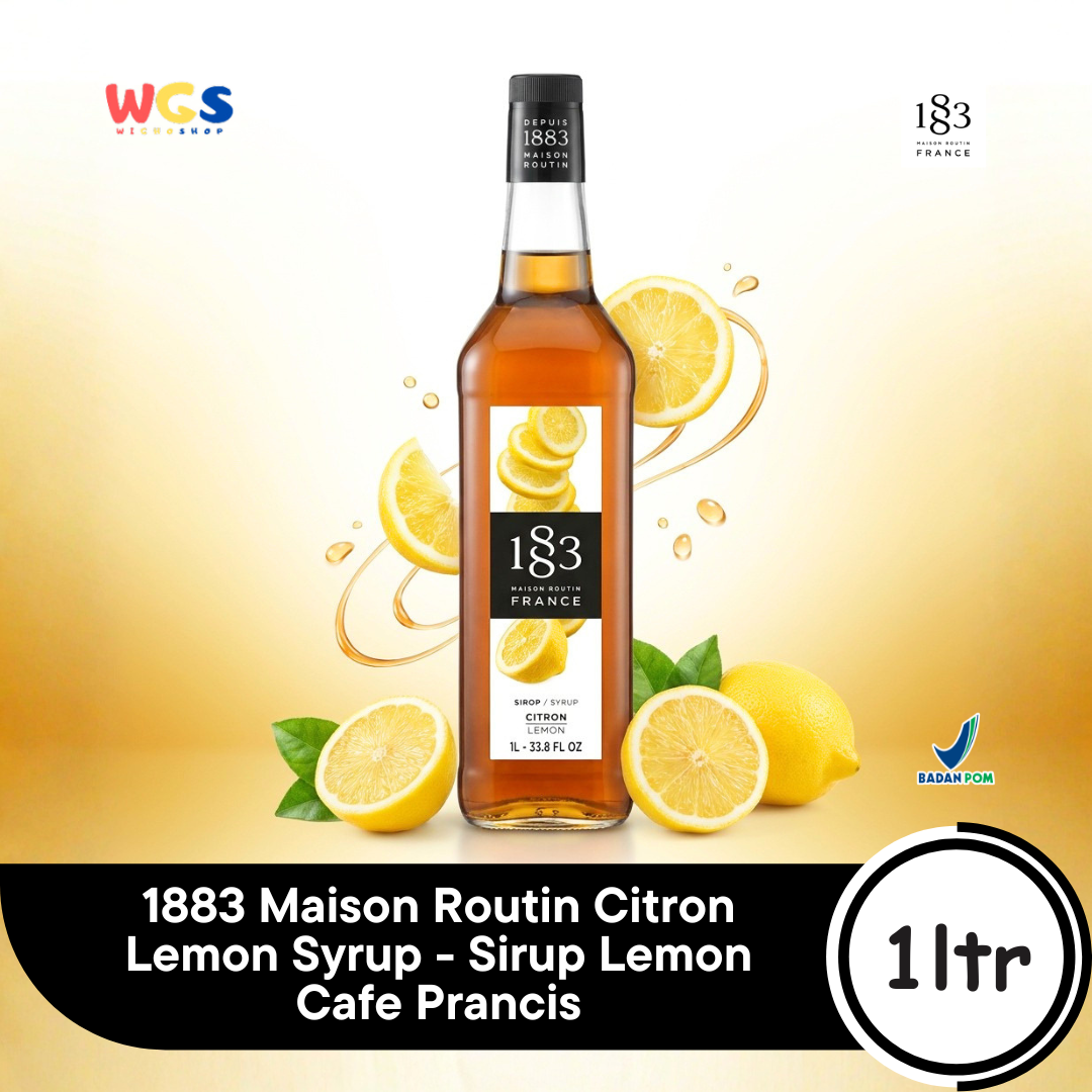1883 Maison Routin Citron Lemon Syrup 1L - Sirup Lemon Cafe Prancis