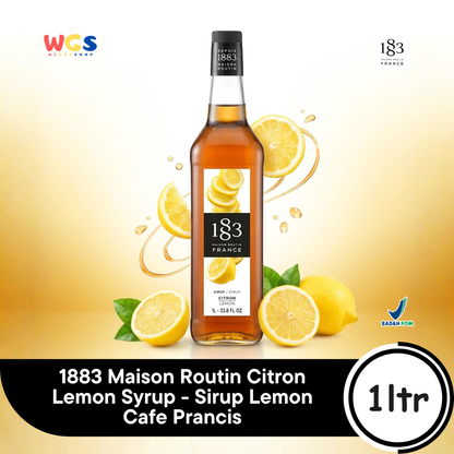 1883 Maison Routin Citron Lemon Syrup 1L - Sirup Lemon Cafe Prancis