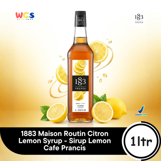 1883 Maison Routin Citron Lemon Syrup 1L - Sirup Lemon Cafe Prancis