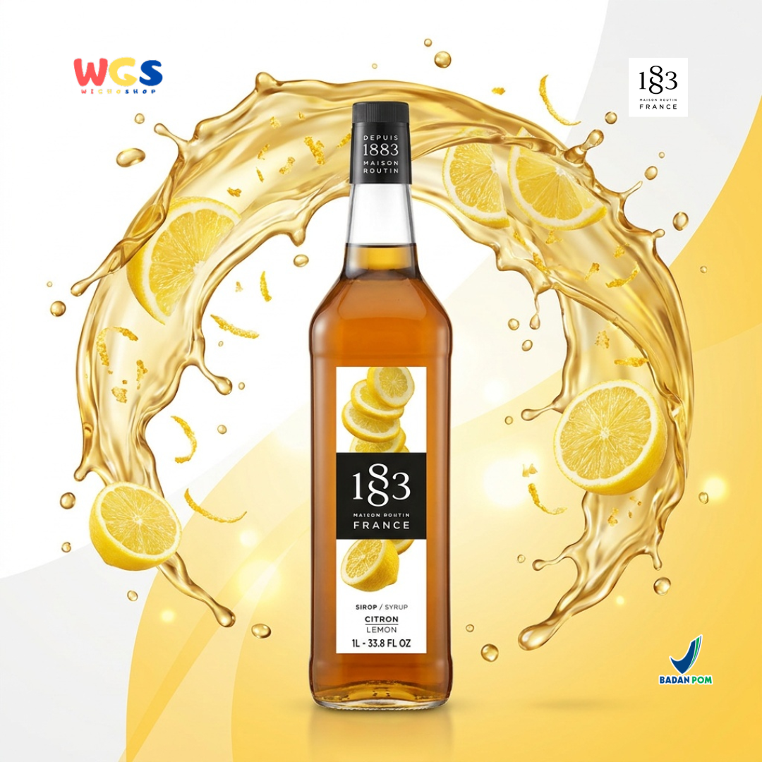 1883 Maison Routin Citron Lemon Syrup 1L - Sirup Lemon Cafe Prancis