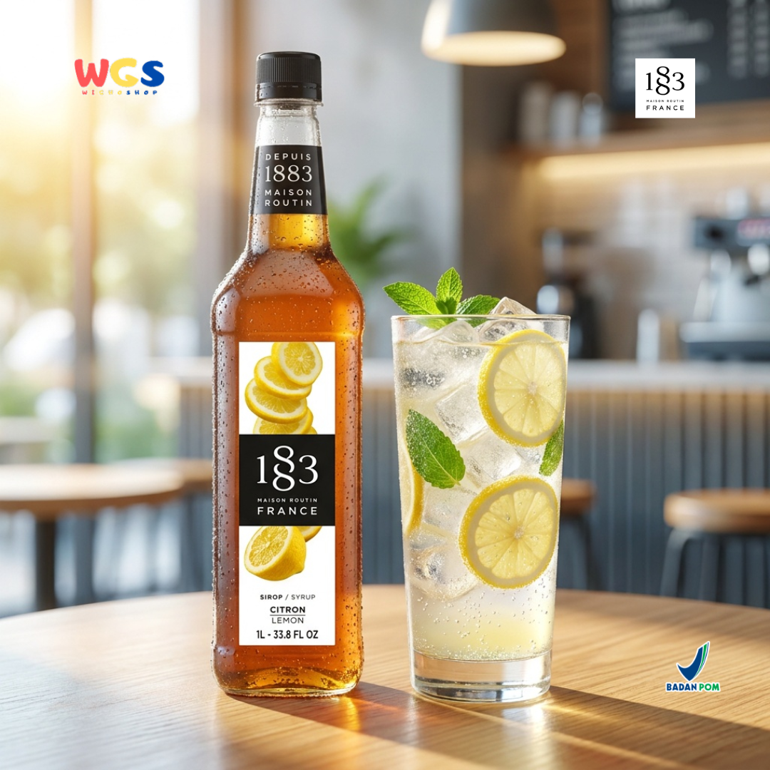 1883 Maison Routin Citron Lemon Syrup 1L - Sirup Lemon Cafe Prancis