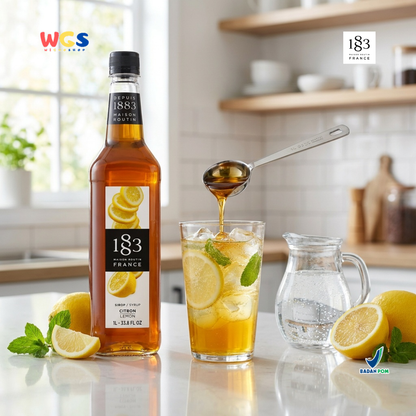 1883 Maison Routin Citron Lemon Syrup 1L - Sirup Lemon Cafe Prancis