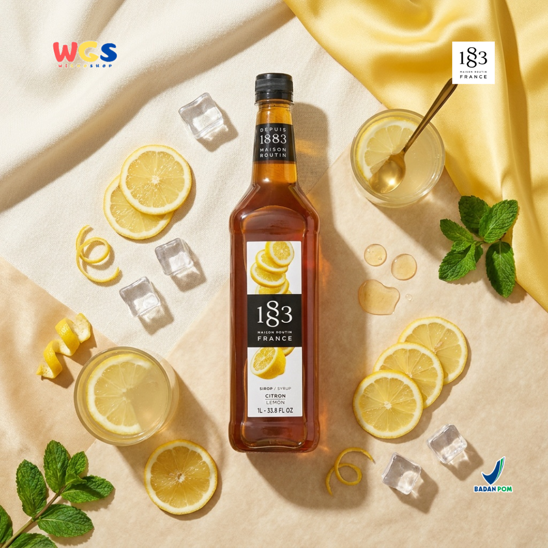 1883 Maison Routin Citron Lemon Syrup 1L - Sirup Lemon Cafe Prancis