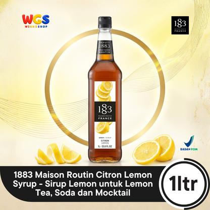 1883 Maison Routin Citron Lemon Syrup 1L - Sirup Lemon untuk Lemon Tea, Soda dan Mocktail