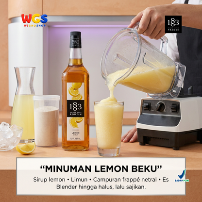 1883 Maison Routin Citron Lemon Syrup 1L - Sirup Lemon untuk Lemon Tea, Soda dan Mocktail