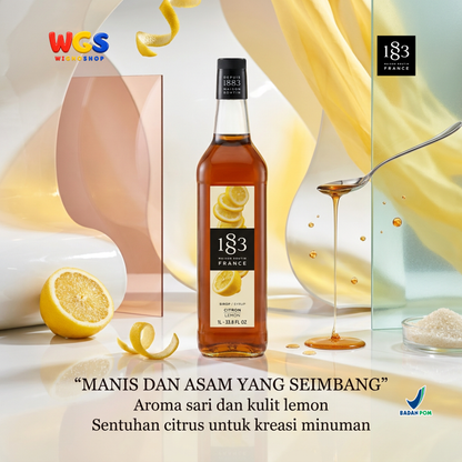 1883 Maison Routin Citron Lemon Syrup 1L - Sirup Lemon untuk Lemon Tea, Soda dan Mocktail