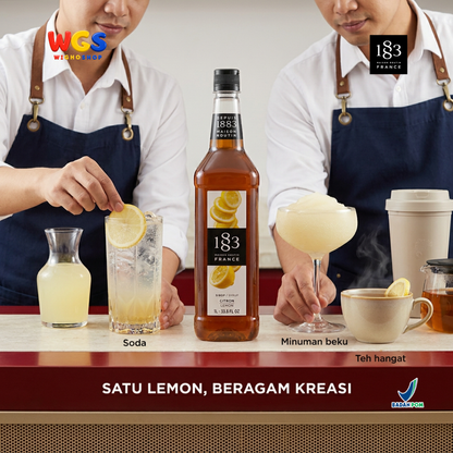 1883 Maison Routin Citron Lemon Syrup 1L - Sirup Lemon untuk Lemon Tea, Soda dan Mocktail