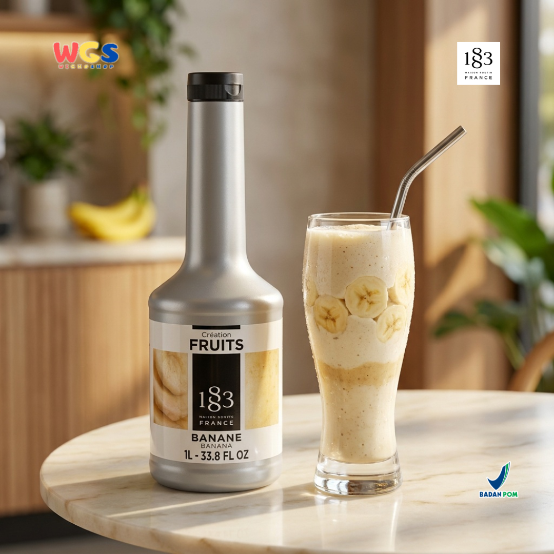 1883 Maison Routin Creation Fruits Banana 1L - Puree Pisang untuk Minuman