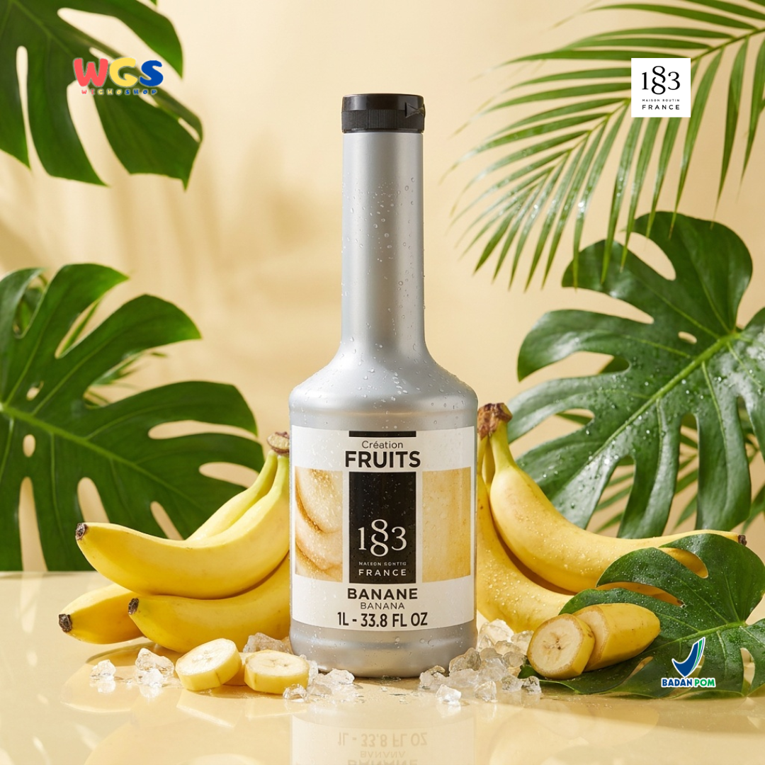 1883 Maison Routin Creation Fruits Banana 1L - Puree Pisang untuk Minuman