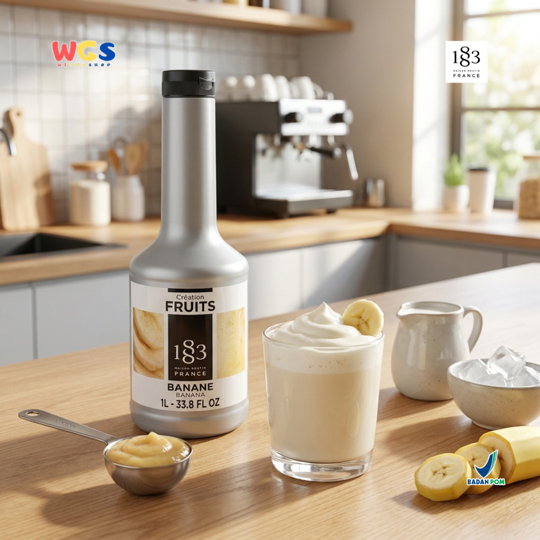 1883 Maison Routin Creation Fruits Banana 1L - Puree Pisang untuk Minuman