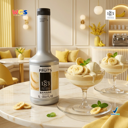 1883 Maison Routin Creation Fruits Banana 1L - Puree Pisang untuk Minuman