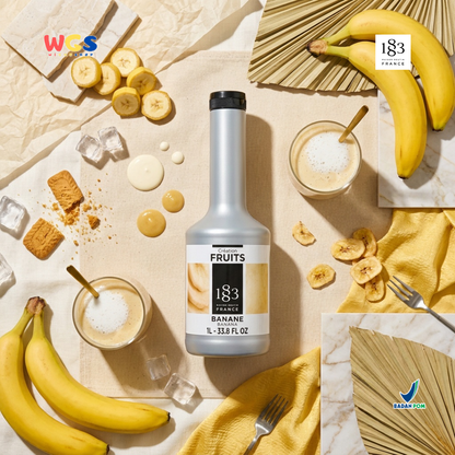 1883 Maison Routin Creation Fruits Banana 1L - Puree Pisang untuk Minuman