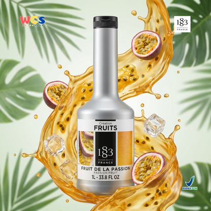 1883 Maison Routin Creation Fruits Passion Fruit Puree 1L - Saus Buah Markisa untuk Minuman Cafe Dessert