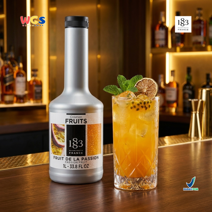 1883 Maison Routin Creation Fruits Passion Fruit Puree 1L - Saus Buah Markisa untuk Minuman Cafe Dessert