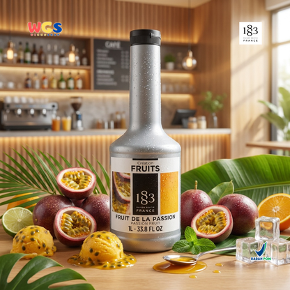 1883 Maison Routin Creation Fruits Passion Fruit Puree 1L - Saus Buah Markisa untuk Minuman Cafe Dessert