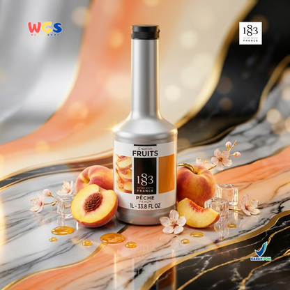 1883 Maison Routin Creation Fruits Peach Puree 1L - Saus Buah Persik untuk Peach Tea Smoothie Dessert