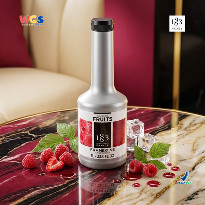 1883 Maison Routin Creation Fruits Raspberry Puree 1L - Saus Buah Rasberi untuk Minuman Cafe Dessert