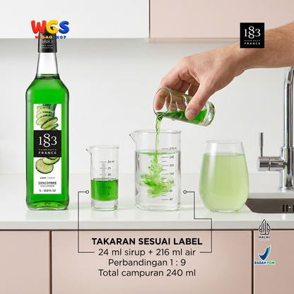 1883 Maison Routin Cucumber Syrup 1L - Sirup Mentimun Prancis untuk Mocktail, Soda dan Lemonade