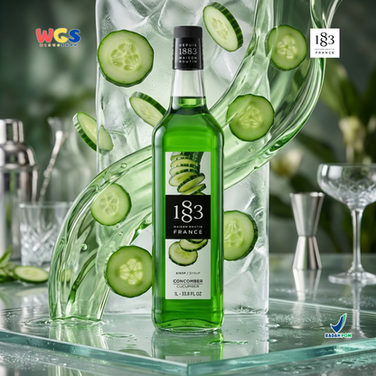 1883 Maison Routin Cucumber Syrup 1L – Sirup Mentimun Premium untuk Soda, Mocktail & Tea