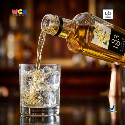 1883 Maison Routin Elderflower Syrup 1L - Sirup Elder Flower Syrup Cafe Barista Mocktail