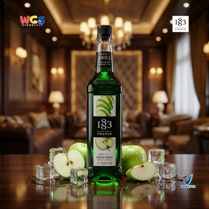 1883 Maison Routin Green Apple Syrup 1L - Sirup Apel Hijau Premium untuk Soda, Mocktail & Tea