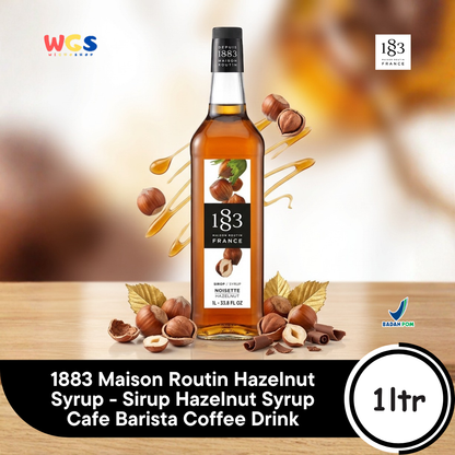 1883 Maison Routin Hazelnut Syrup 1L - Sirup Hazelnut Syrup Cafe Barista Coffee Drink