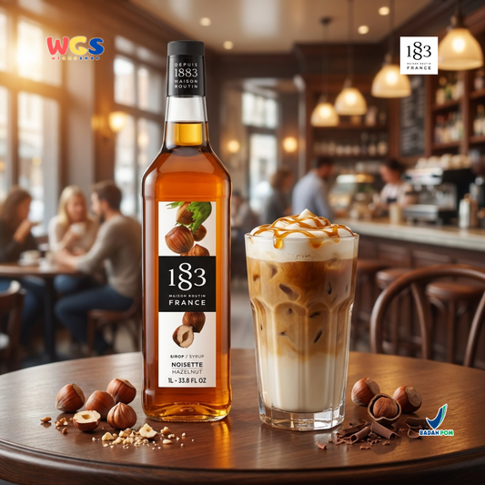 1883 Maison Routin Hazelnut Syrup 1L - Sirup Hazelnut Syrup Cafe Barista Coffee Drink