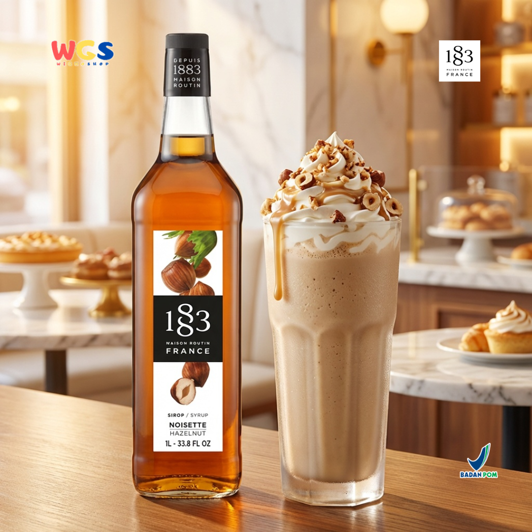 1883 Maison Routin Hazelnut Syrup 1L - Sirup Hazelnut Syrup Cafe Barista Coffee Drink