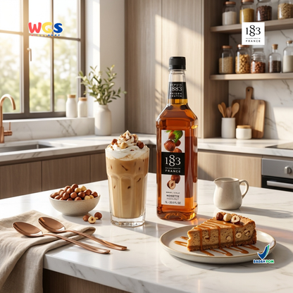 1883 Maison Routin Hazelnut Syrup 1L - Sirup Hazelnut Syrup Cafe Barista Coffee Drink