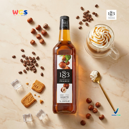 1883 Maison Routin Hazelnut Syrup 1L - Sirup Hazelnut Syrup Cafe Barista Coffee Drink