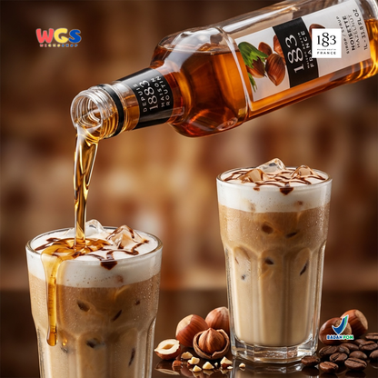 1883 Maison Routin Hazelnut Syrup 1L - Sirup Hazelnut Syrup Cafe Barista Coffee Drink