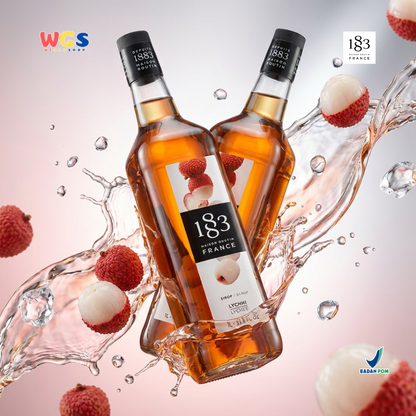 1883 Maison Routin Lychee Syrup 1L – Sirup Leci Premium untuk Soda, Mocktail, Tea & Cocktail