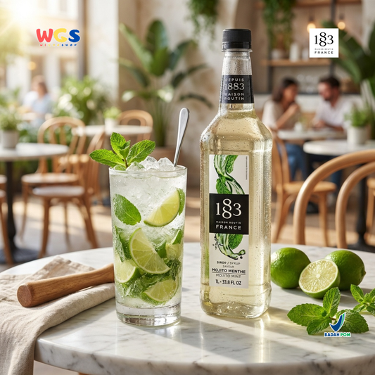 1883 Maison Routin Mojito Mint Syrup 1L - Sirup Mojito Mint Syrup Cafe Barista Mocktail