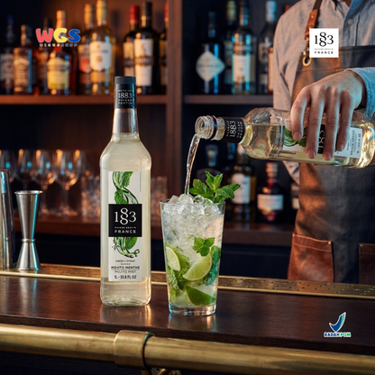 1883 Maison Routin Mojito Mint Syrup 1L - Sirup Mojito Mint Syrup Cafe Barista Mocktail