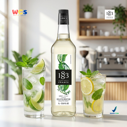 1883 Maison Routin Mojito Mint Syrup 1L - Sirup Mojito Mint Syrup Cafe Barista Mocktail