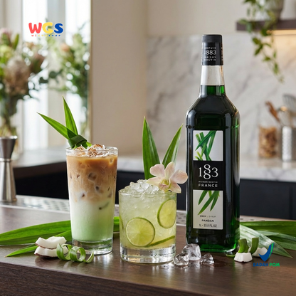 1883 Maison Routin Pandan Syrup 1L - Sirup Pandan Premium Prancis untuk Minuman, Dessert & Bakery