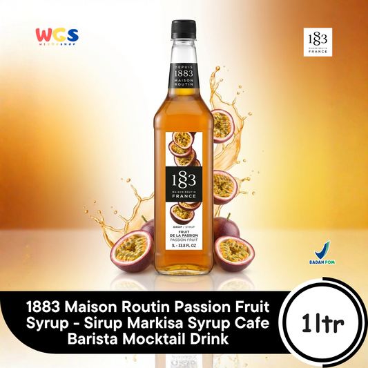 1883 Maison Routin Passion Fruit Syrup 1L - Sirup Markisa Syrup Cafe Barista Mocktail Drink