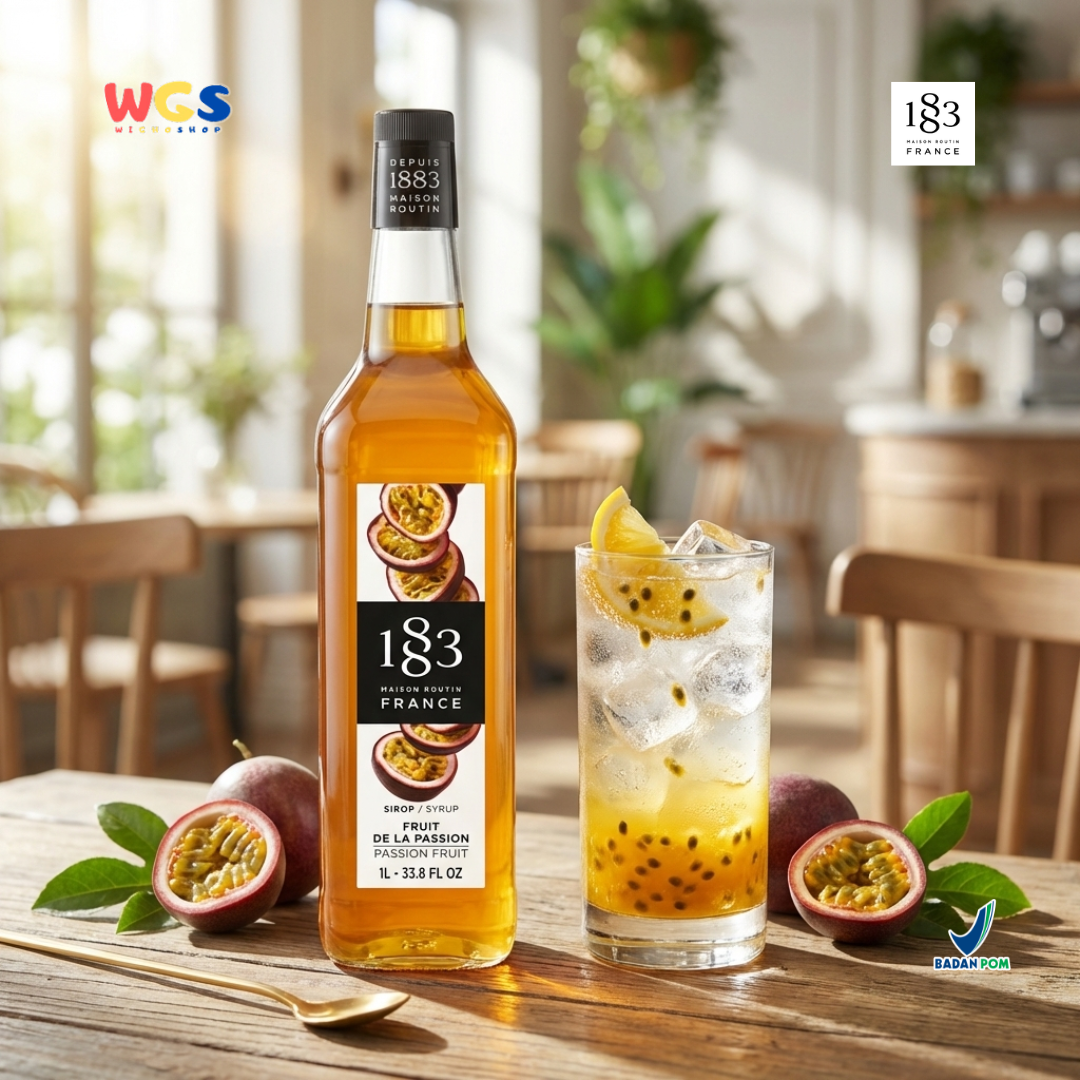 1883 Maison Routin Passion Fruit Syrup 1L - Sirup Markisa Syrup Cafe Barista Mocktail Drink