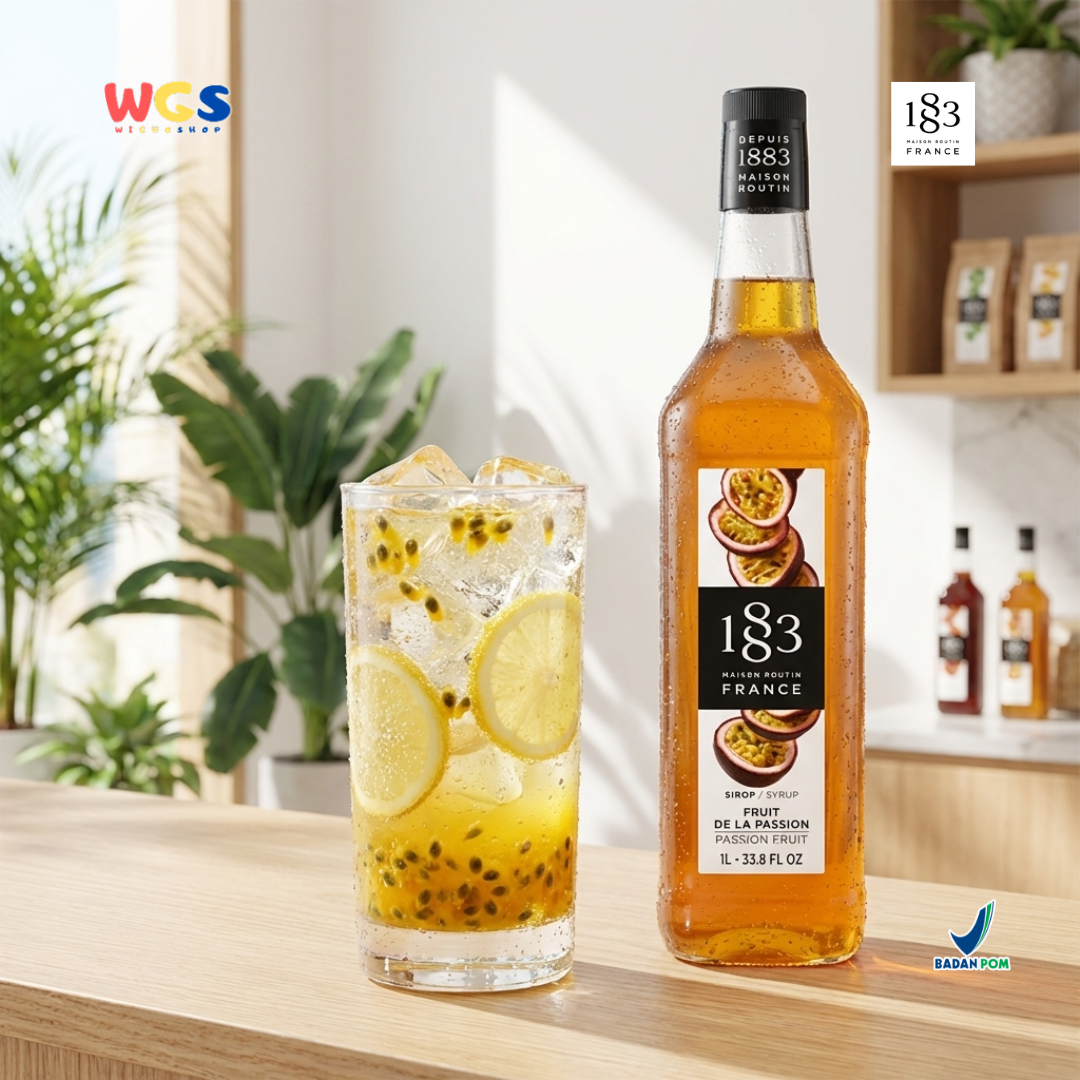 1883 Maison Routin Passion Fruit Syrup 1L - Sirup Markisa Syrup Cafe Barista Mocktail Drink