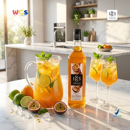 1883 Maison Routin Passion Fruit Syrup 1L - Sirup Markisa Syrup Cafe Barista Mocktail Drink