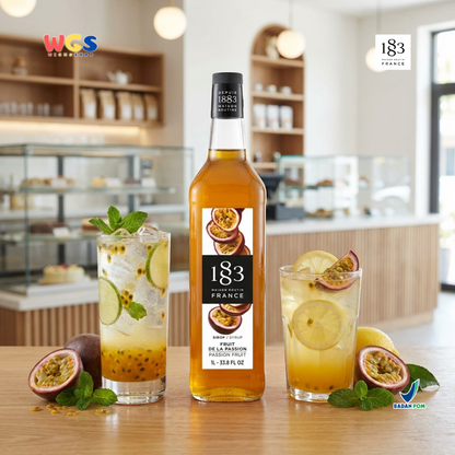 1883 Maison Routin Passion Fruit Syrup 1L - Sirup Markisa Syrup Cafe Barista Mocktail Drink
