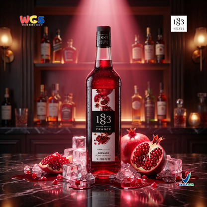1883 Maison Routin Pomegranate Syrup 1L - Sirup Delima Premium untuk Soda, Mocktail & Tea