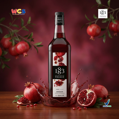 1883 Maison Routin Pomegranate Syrup 1L - Sirup Delima Premium untuk Soda, Mocktail & Tea