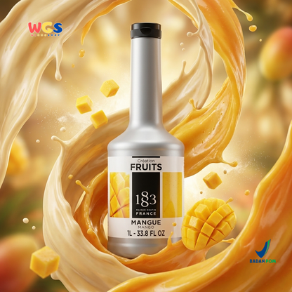 1883 Maison Routin Puree Mangga 1L - Saus Buah Mangga Premium untuk Minuman, Dessert & Cafe