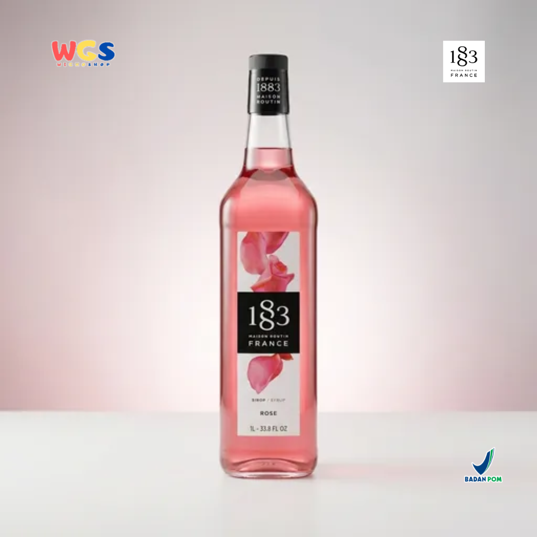 1883 Maison Routin Rose Syrup 1L - Sirup Rose Mawar Syrup Cafe Barista Mocktail