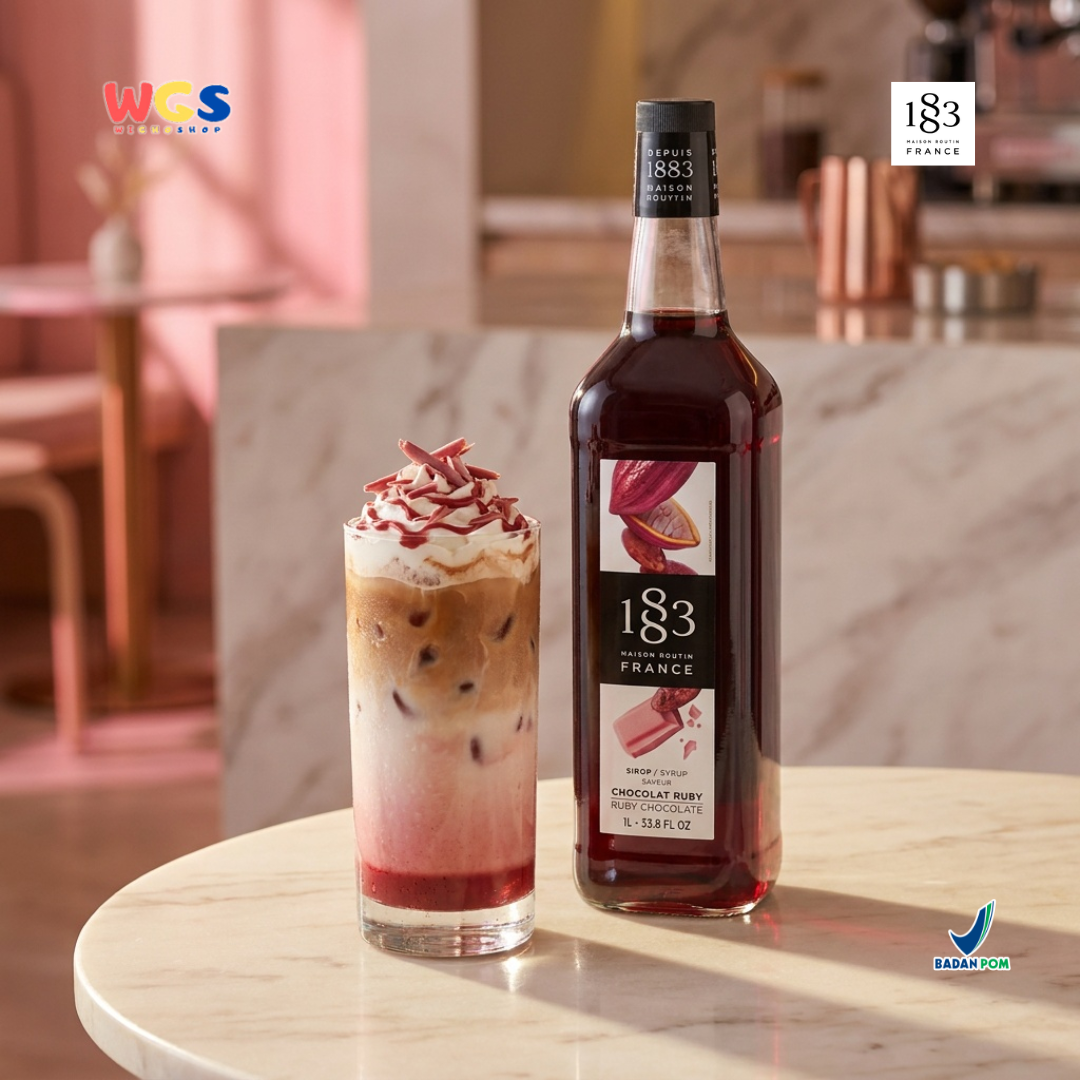 1883 Maison Routin Ruby Chocolate Syrup 1L - Sirup Cokelat Rubi Prancis