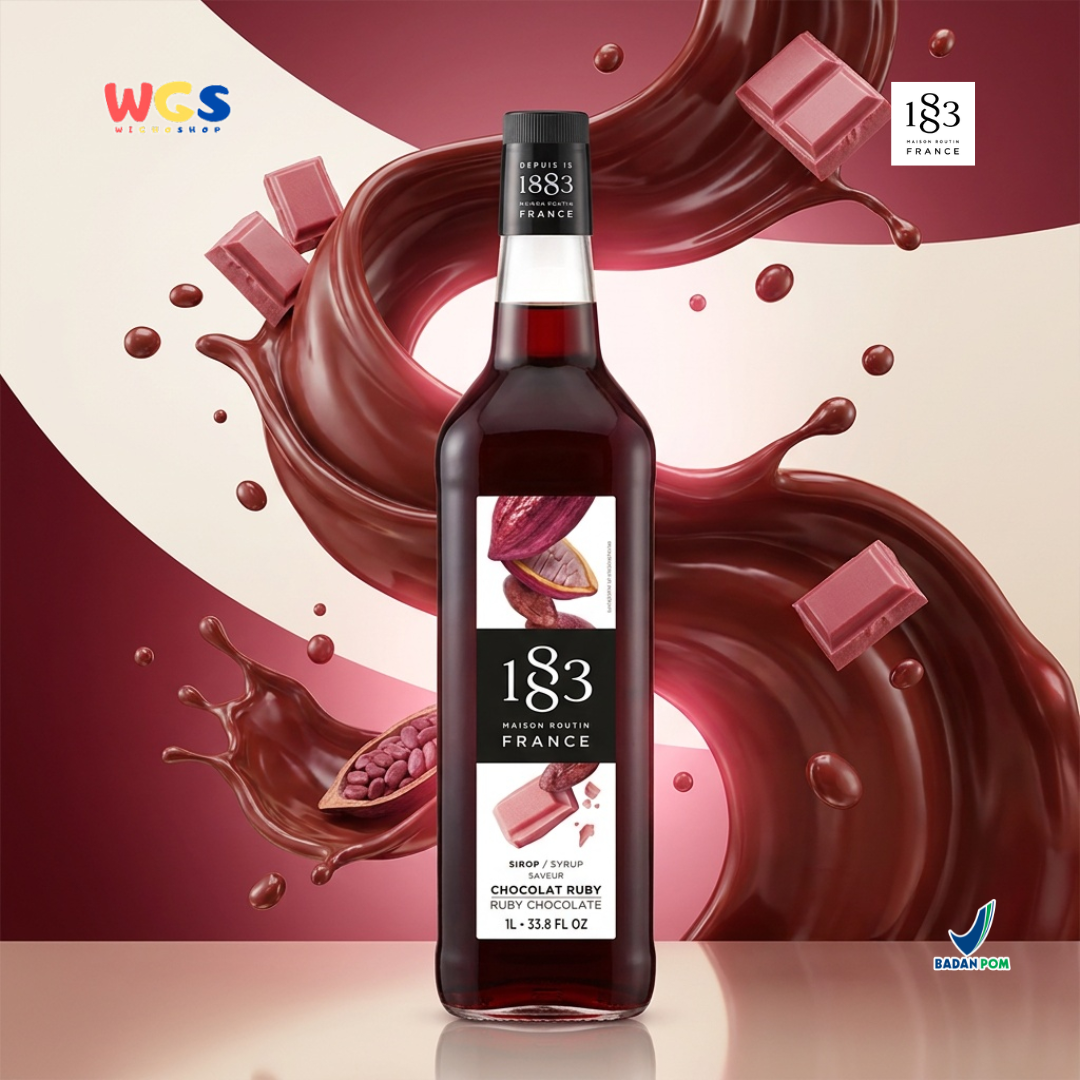 1883 Maison Routin Ruby Chocolate Syrup 1L - Sirup Cokelat Rubi Prancis