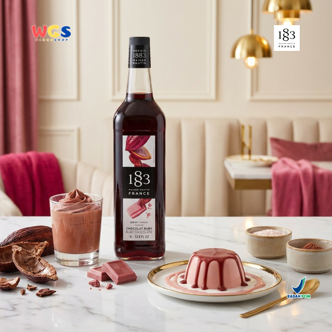 1883 Maison Routin Ruby Chocolate Syrup 1L - Sirup Cokelat Rubi Prancis