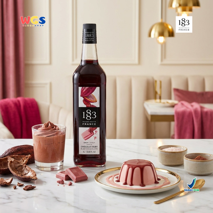 1883 Maison Routin Ruby Chocolate Syrup 1L - Sirup Cokelat Rubi Prancis