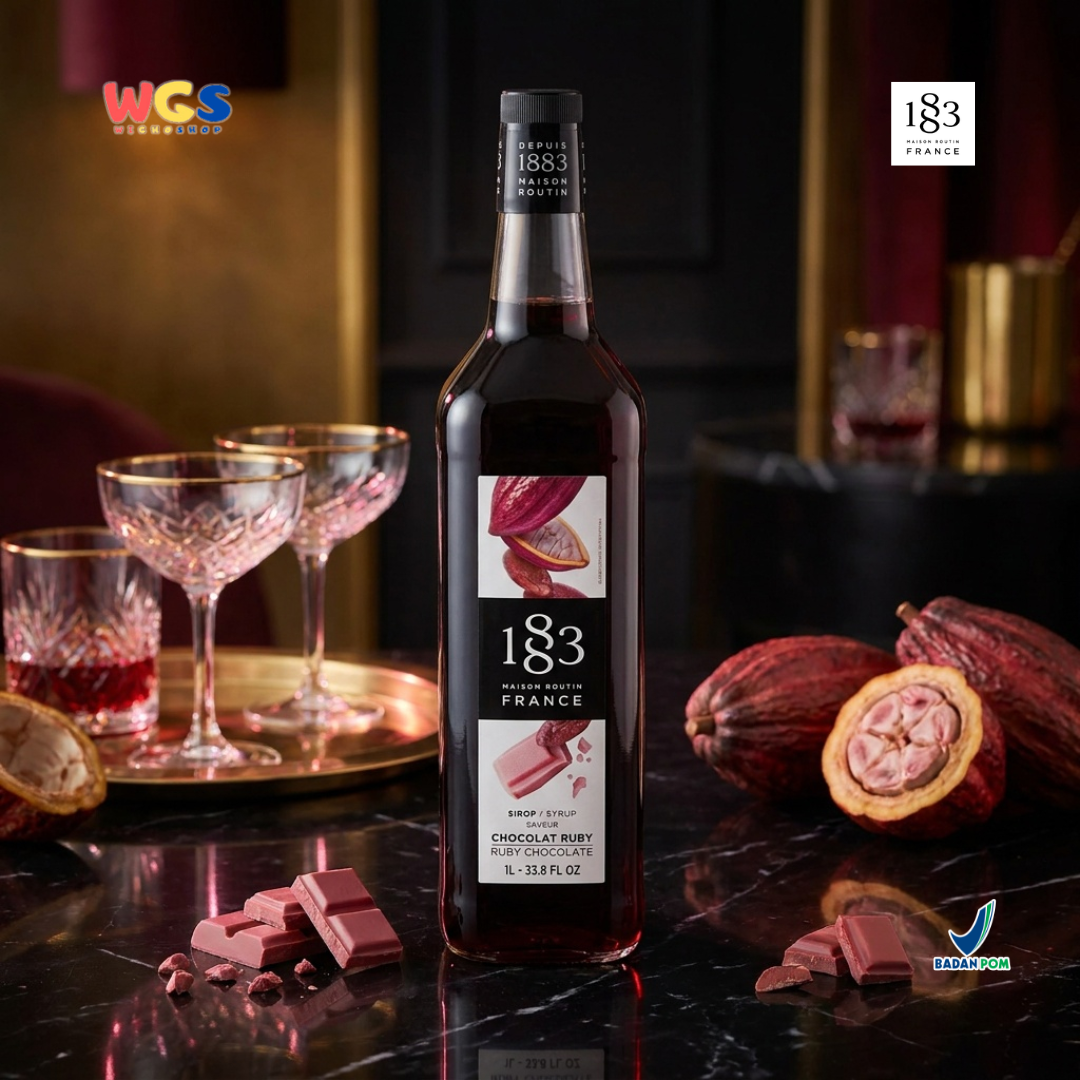 1883 Maison Routin Ruby Chocolate Syrup 1L - Sirup Cokelat Rubi Prancis